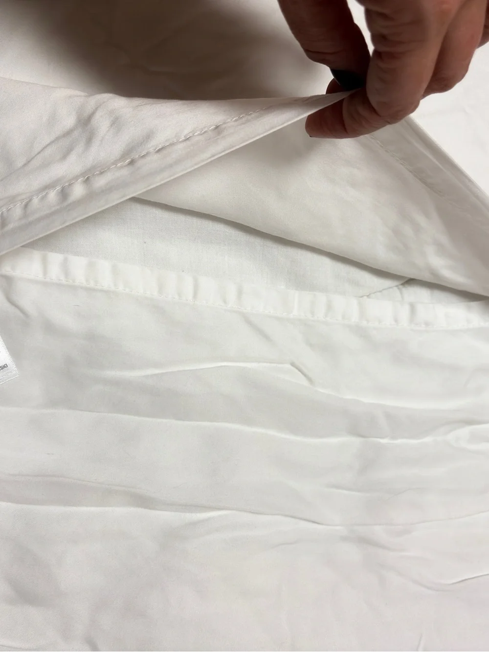 West Elm White Standard Sham Quilted Pillowcase Lyocell 20x26 Bedding